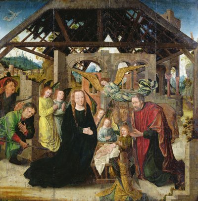 Anbetung der Hirten von Simon Marmion